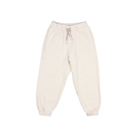 Soft Fleece Jogger, Ecru Melange