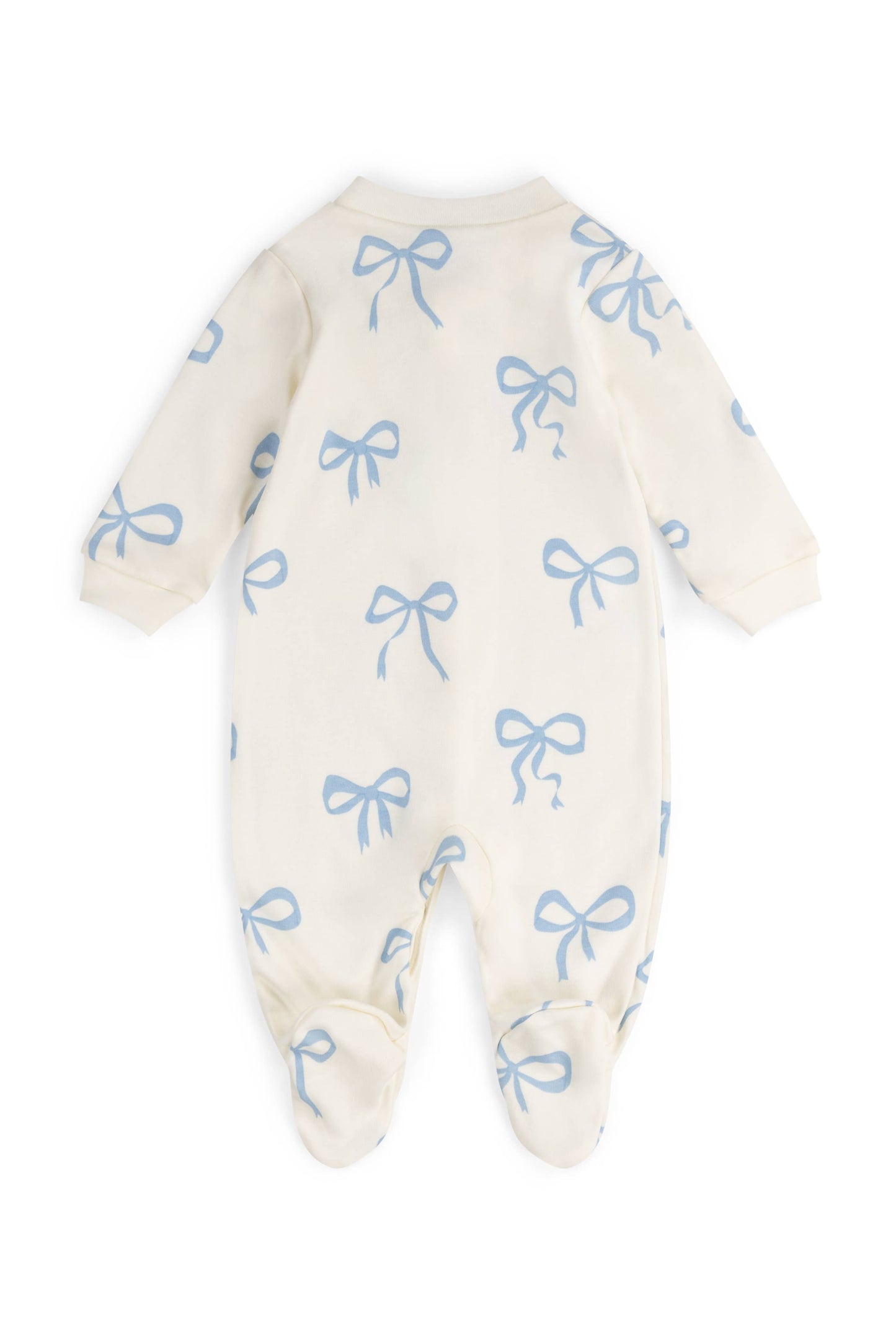 Baby Sleep Suit, Blue Bows