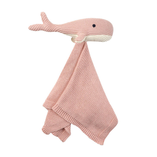 Organic Knit Whale Lovey in Pink