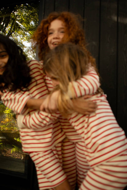 Holiday Classic Pajama, Red & Oatmeal Breton