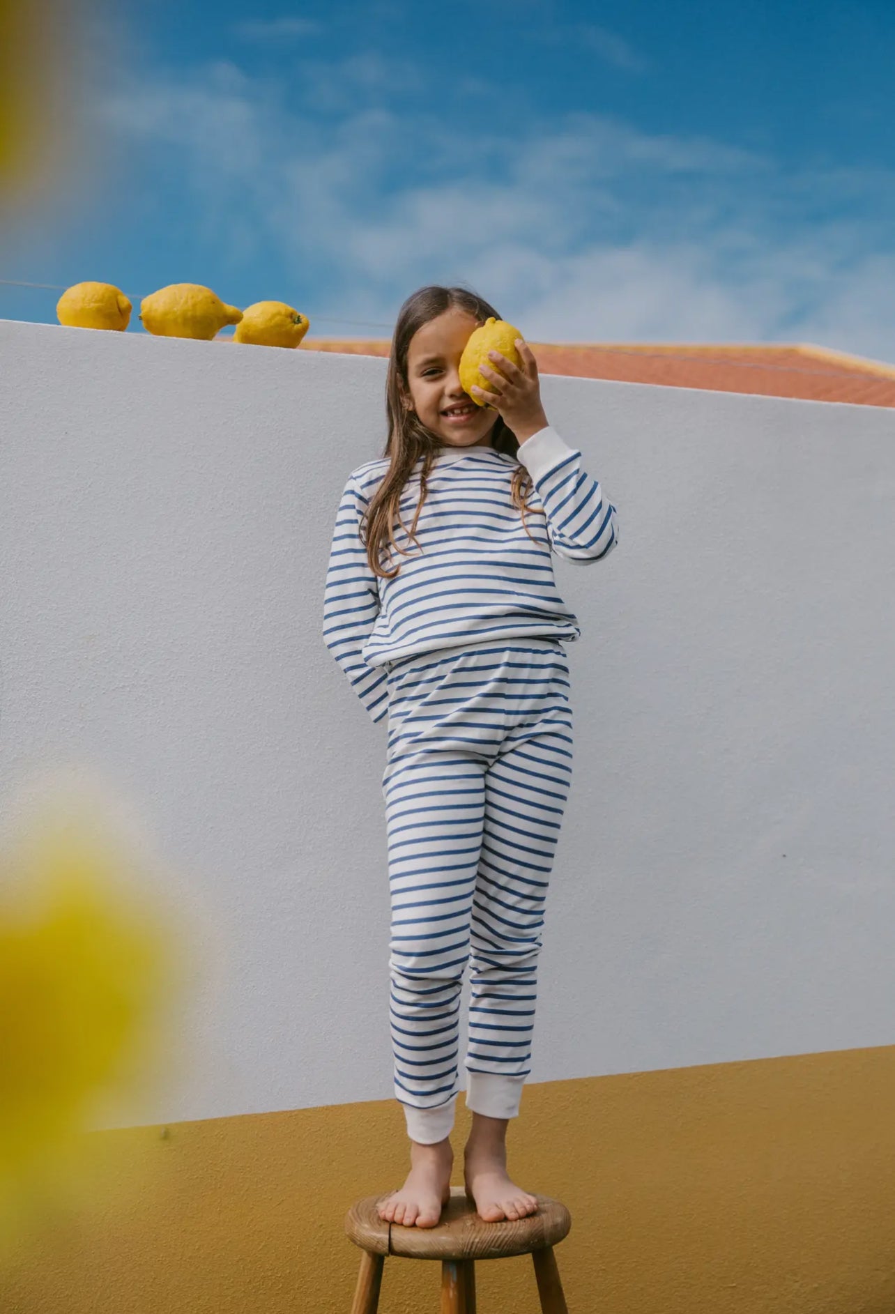 Classic Pajama, Blue Breton