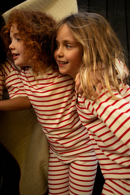 Holiday Classic Pajama, Red & Oatmeal Breton