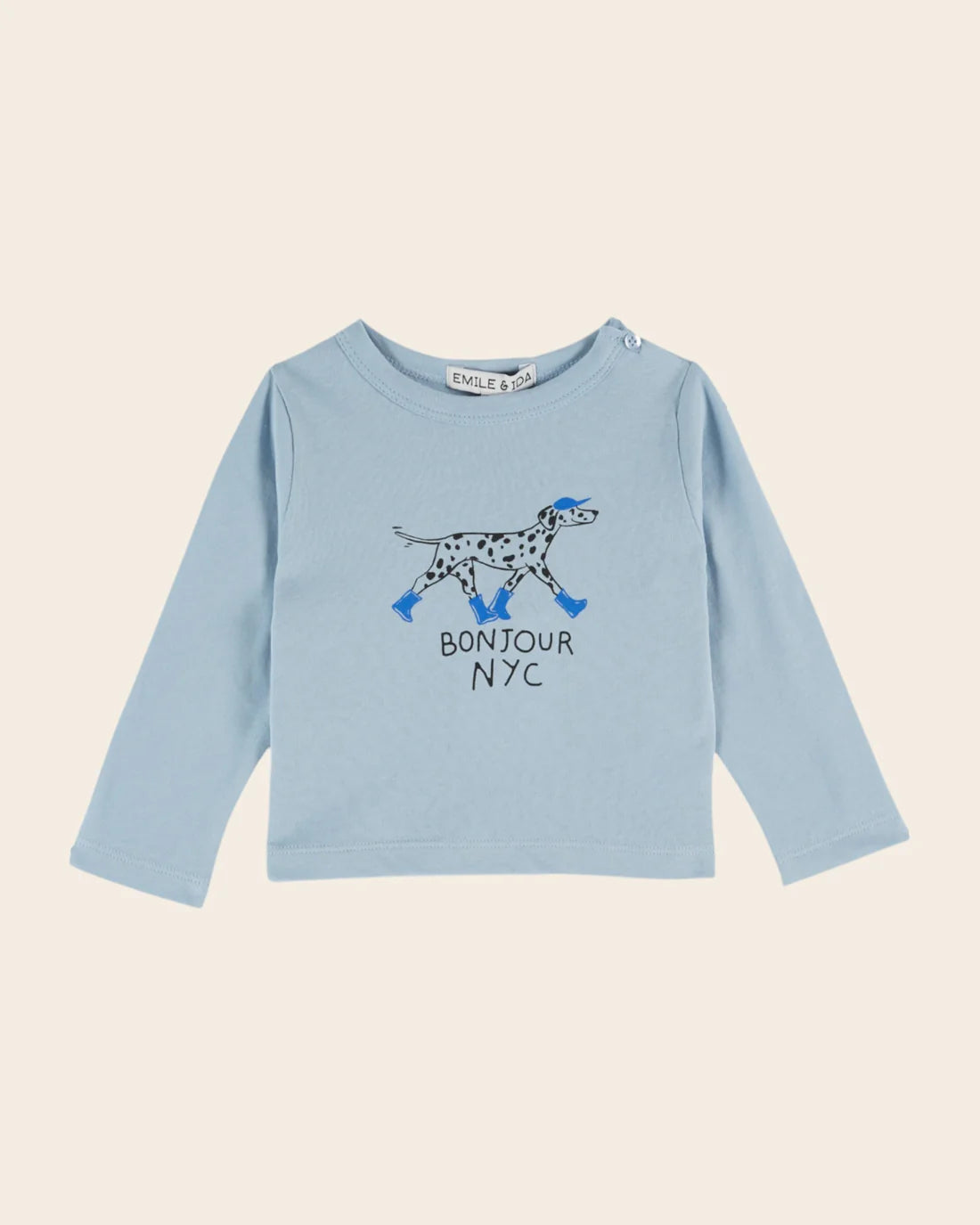 Dalmatian Cotton T-Shirt, Sky Blue
