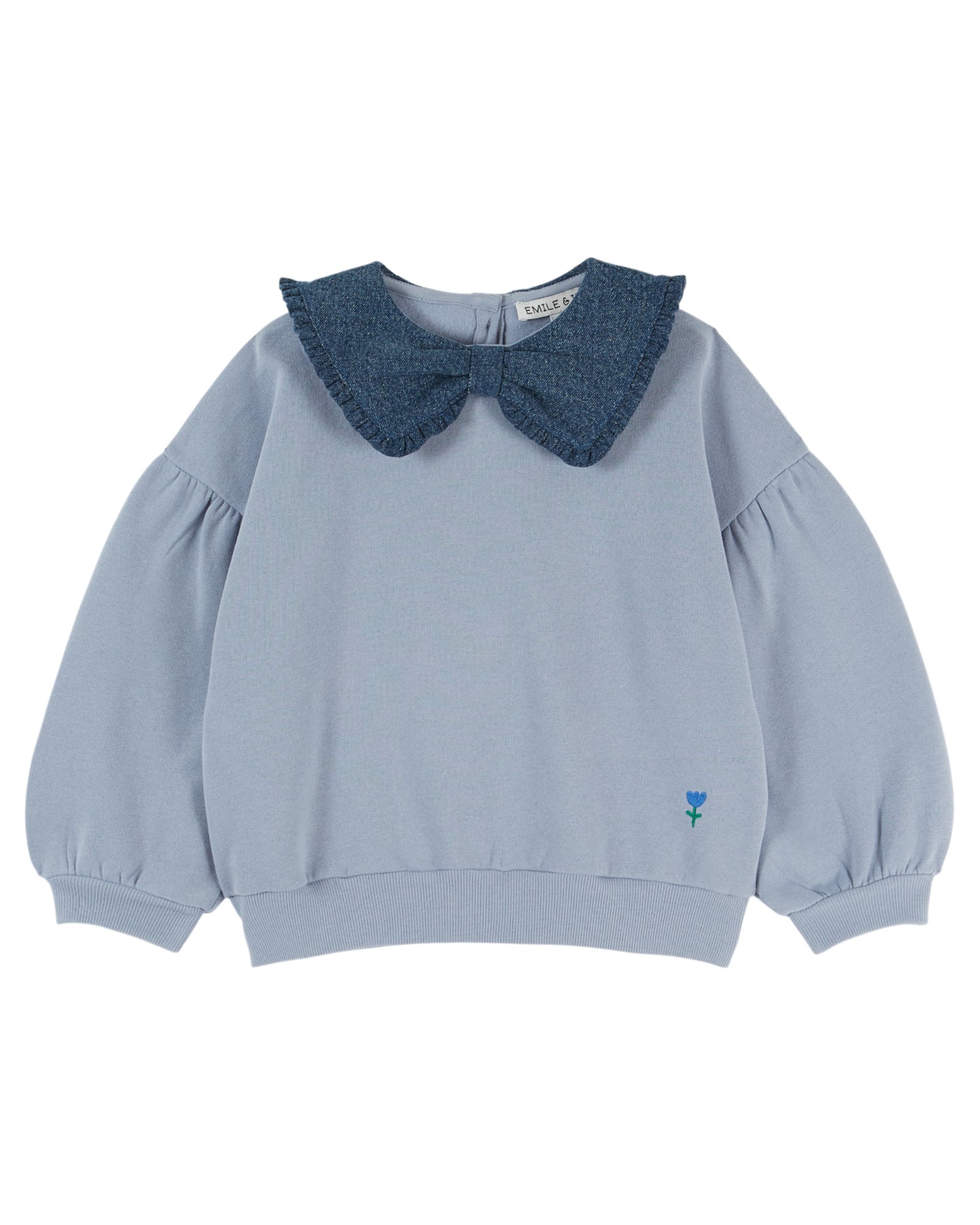 Flounce Collar Sweatshirt, Lac