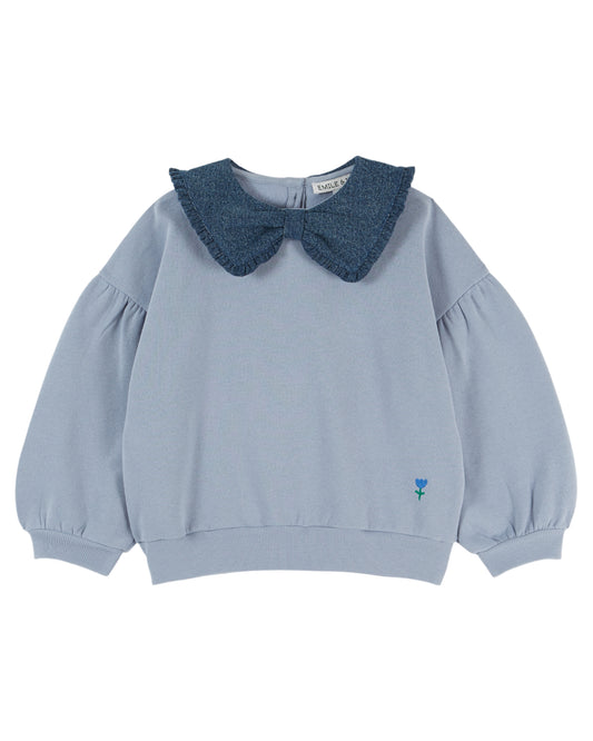 Flounce Collar Sweatshirt, Lac