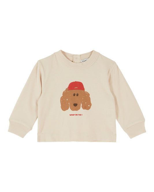 Dog Printed T-Shirt, Farine