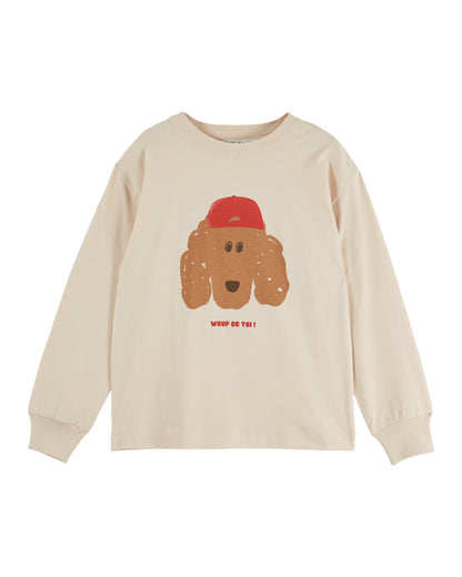 Dog Printed T-Shirt, Farine