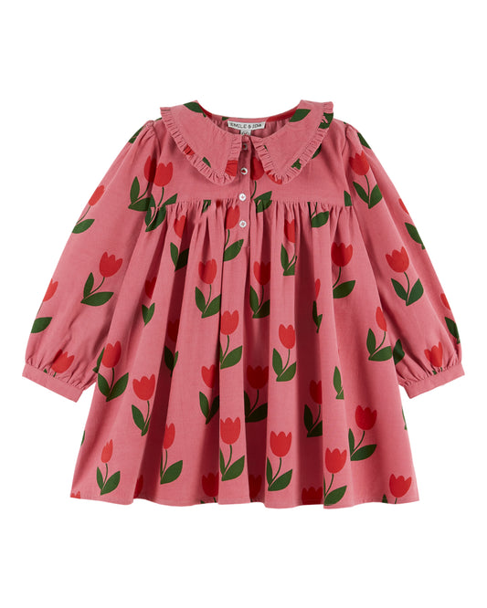 Flounce Collar Dress, Grande Tulip