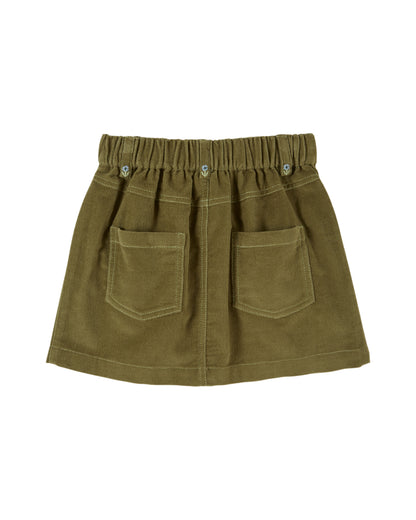 Embroidered Flower Skirt, Pistache