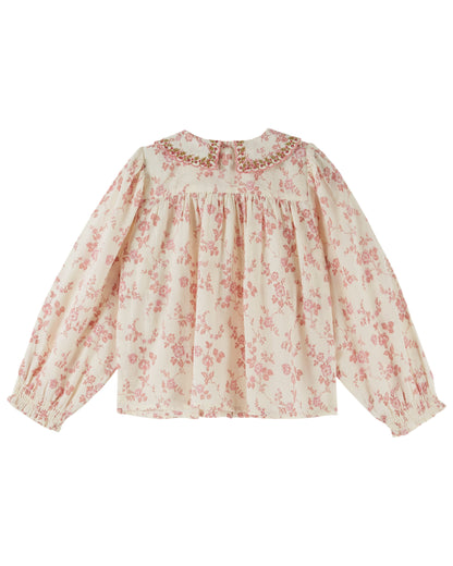 Embroidered Smocked Blouse, Rosalie