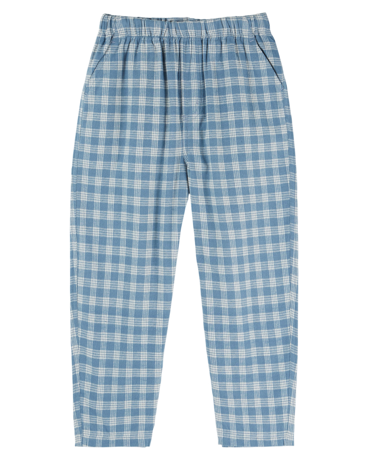 Elastic Boy Trousers, Blue Gingham