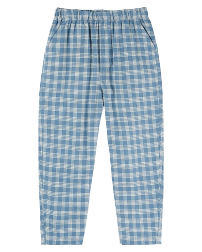 Elastic Boy Trousers, Blue Gingham