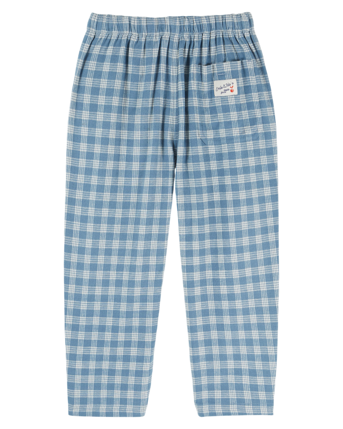 Elastic Boy Trousers, Blue Gingham