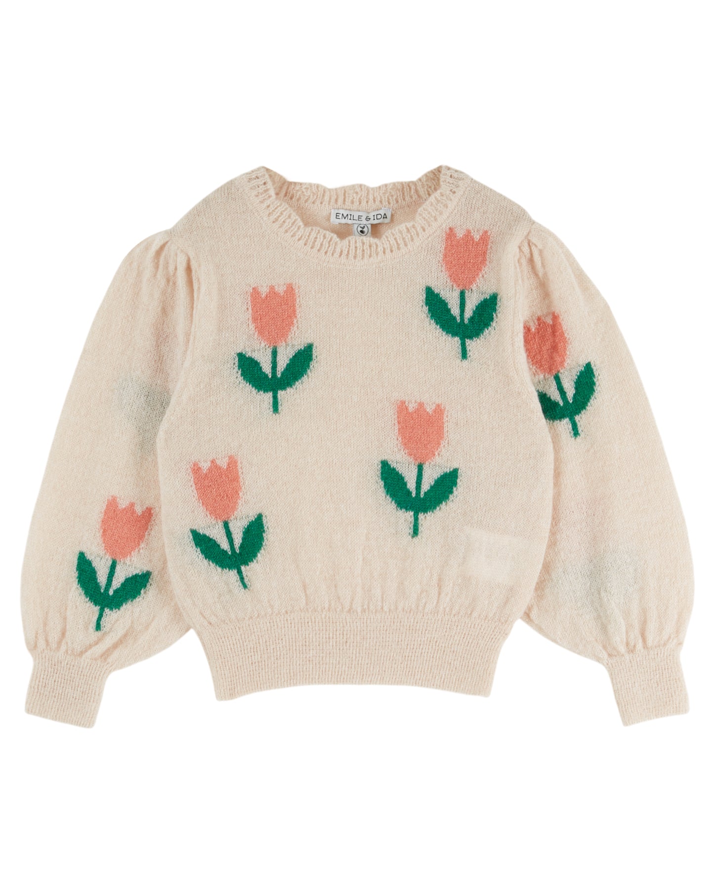 Tulip Intarsia Pullover, Tulipe Rose
