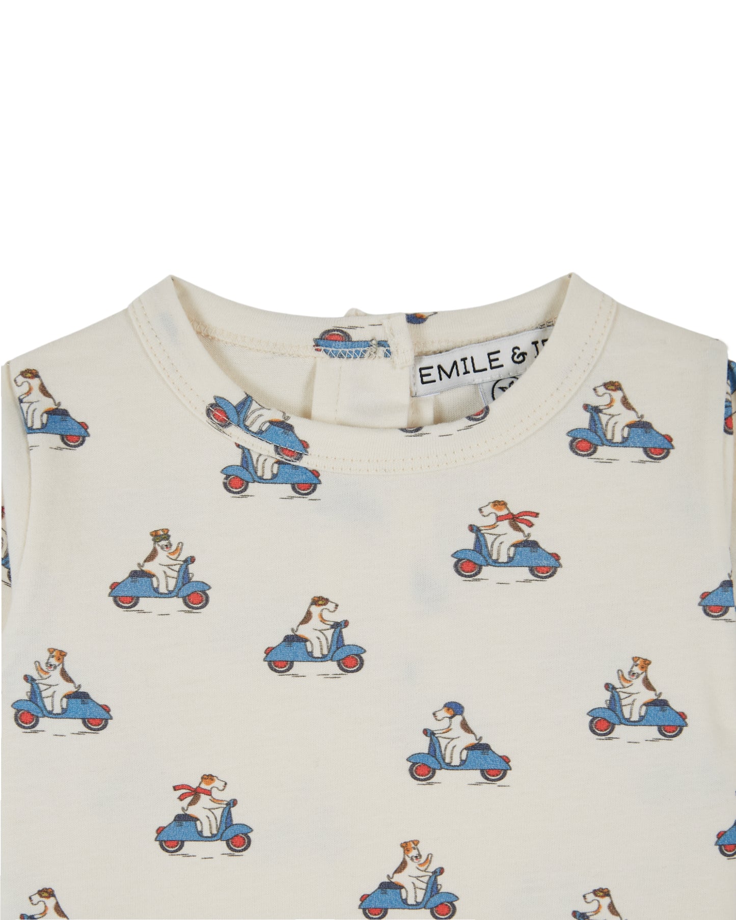 Petite Dog Printed T-Shirt, Ecru