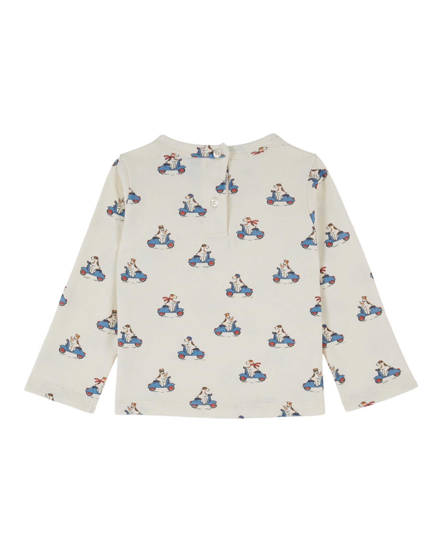 Petite Dog Printed T-Shirt, Ecru