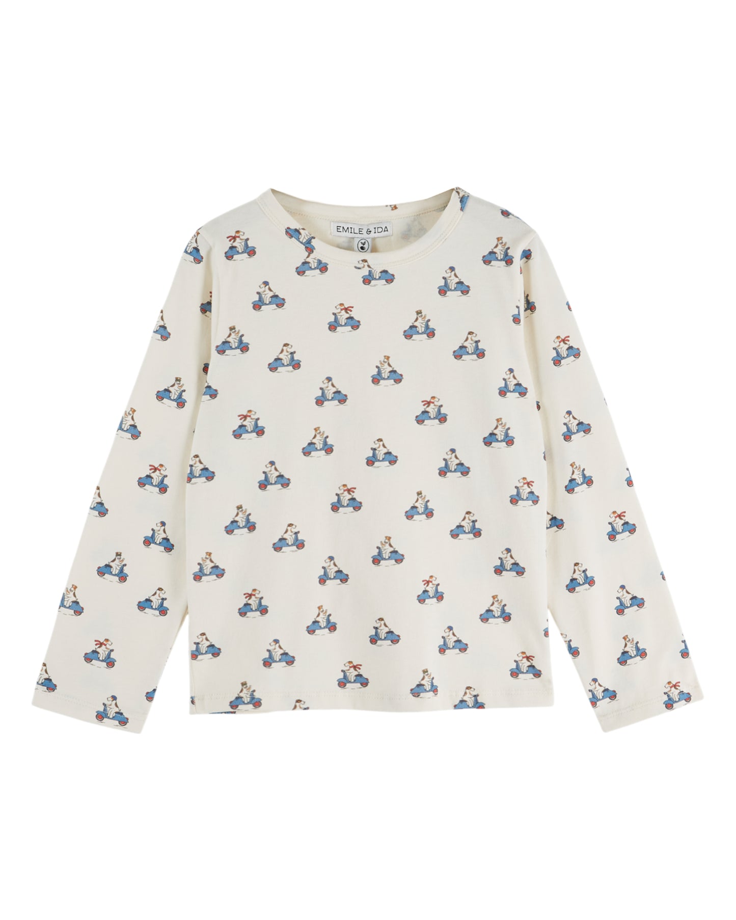 Petite Dog Printed T-Shirt, Ecru