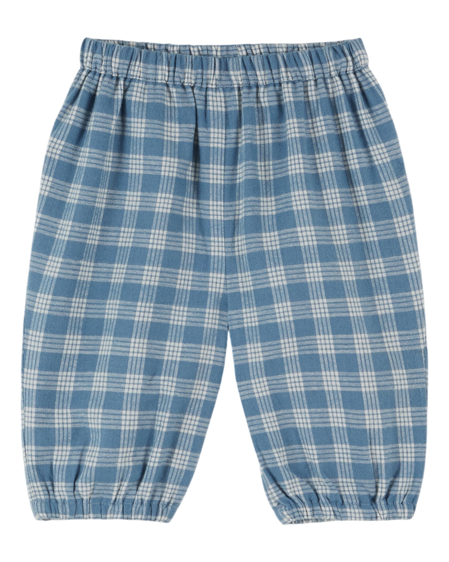 Blue Checked Sirwal Pant, Carreaux Celestine