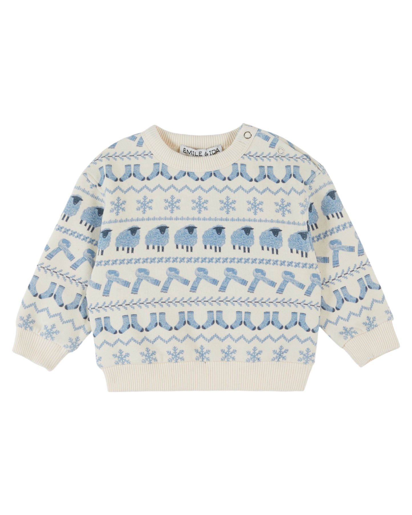 Sheep Printed Sweatshirt, Moutonnette