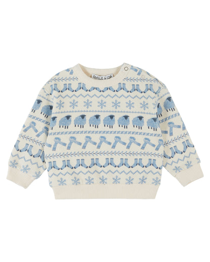 Sheep Printed Sweatshirt, Moutonnette