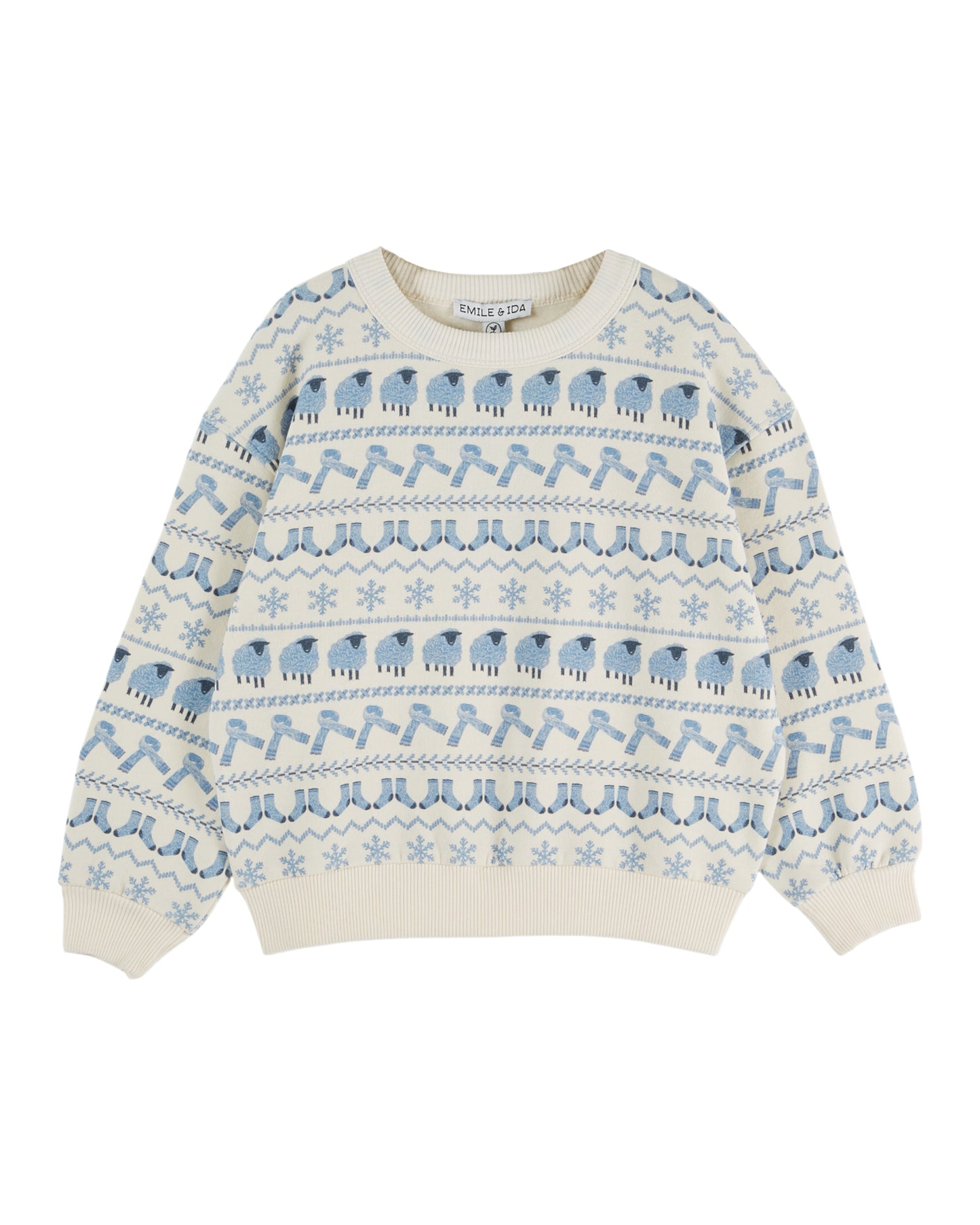 Sheep Printed Sweatshirt, Moutonnette