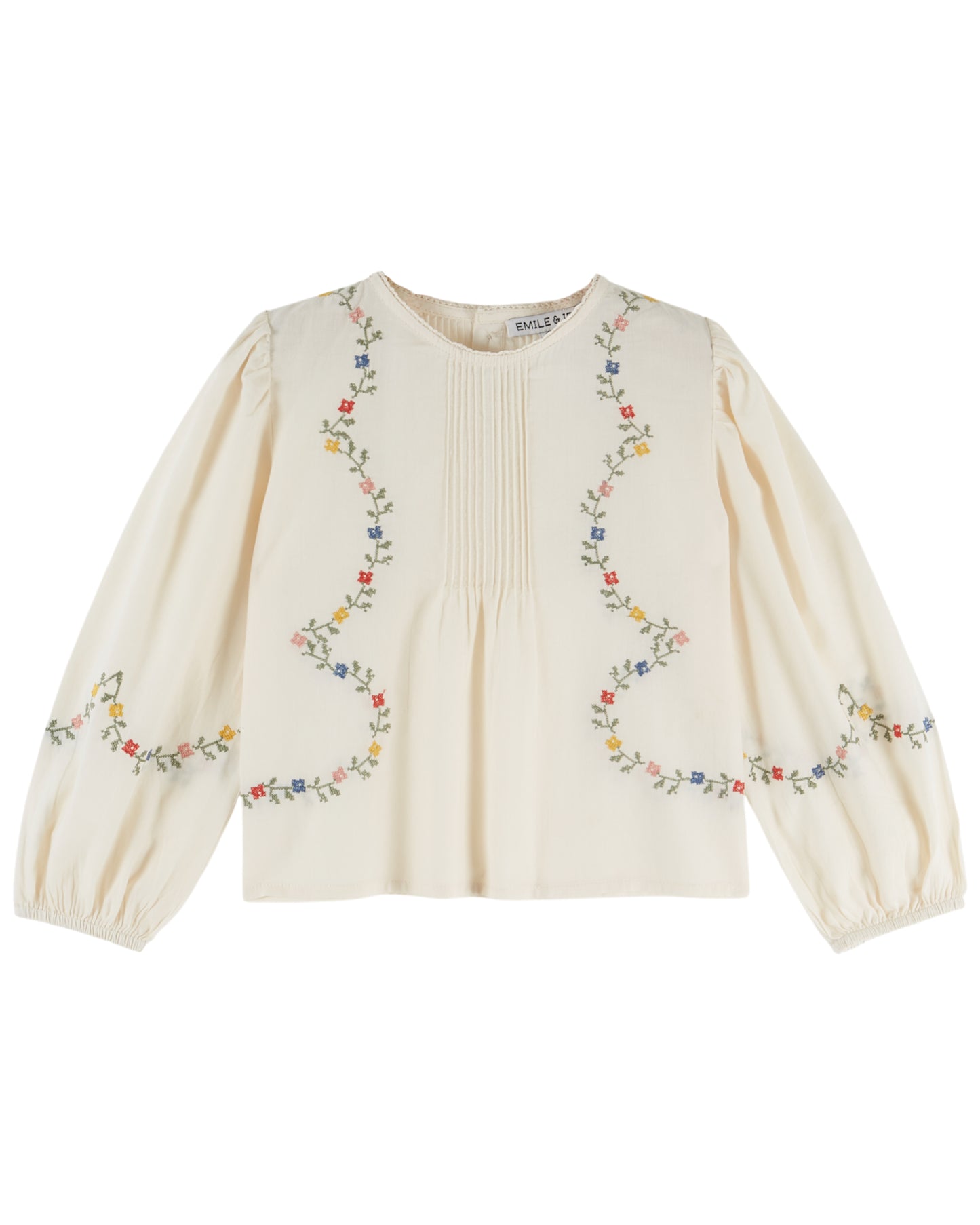 Cross Stitch Blouse, Ecru