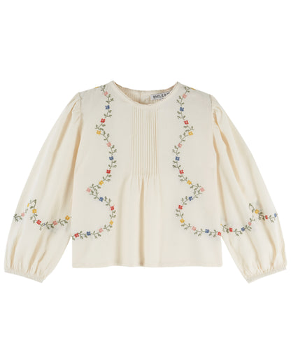 Cross Stitch Blouse, Ecru