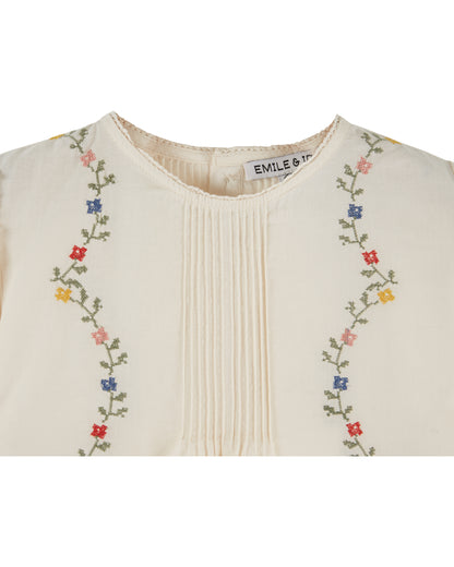Cross Stitch Blouse, Ecru
