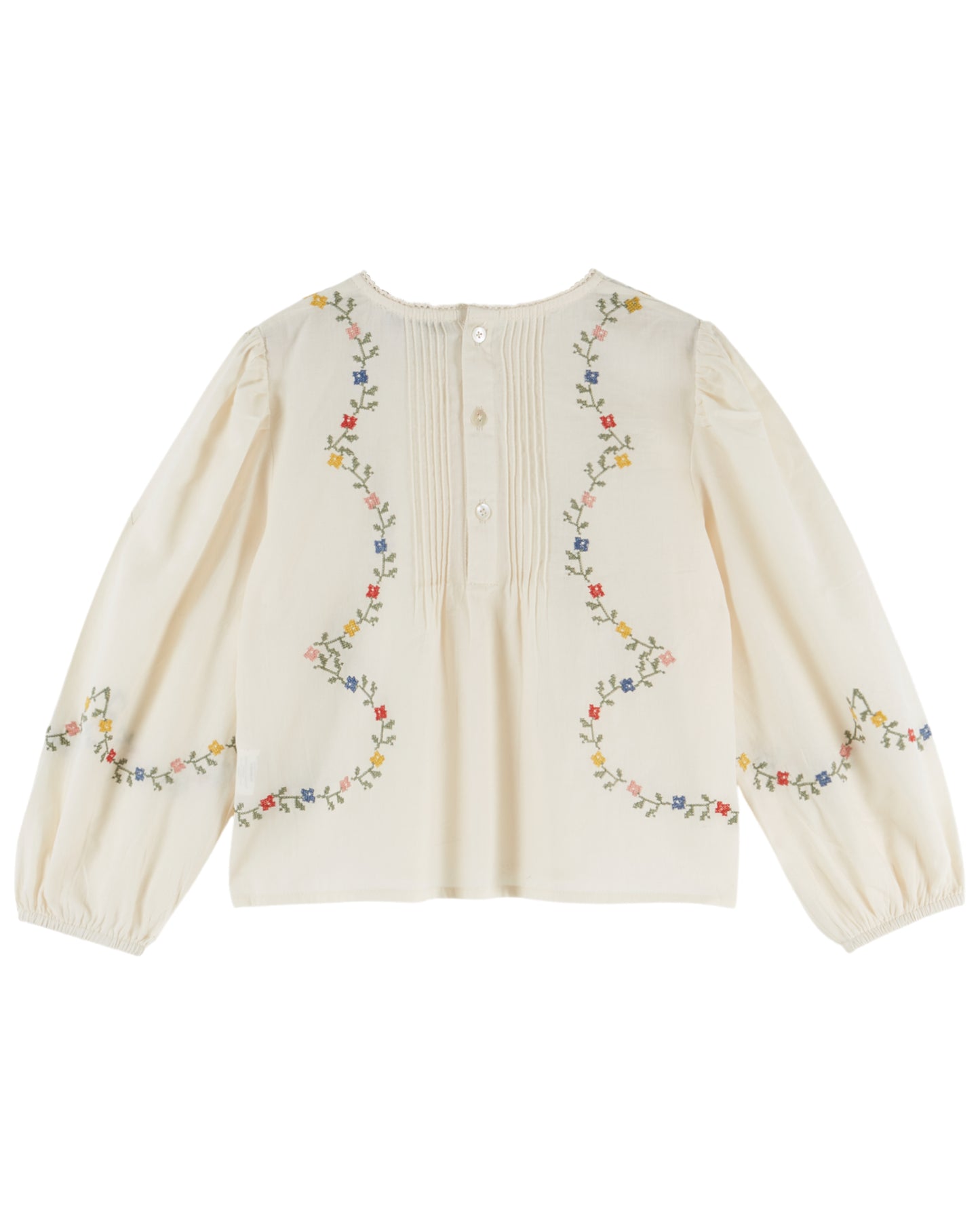 Cross Stitch Blouse, Ecru