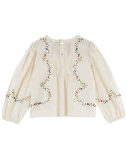 Cross Stitch Blouse, Ecru