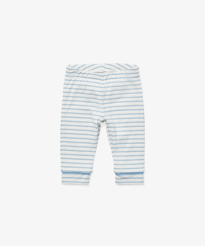 Andy Baby Legging, Dusty Blue Mini Stripe