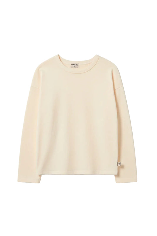 Brushed Warm Slub T-Shirt, Ivory