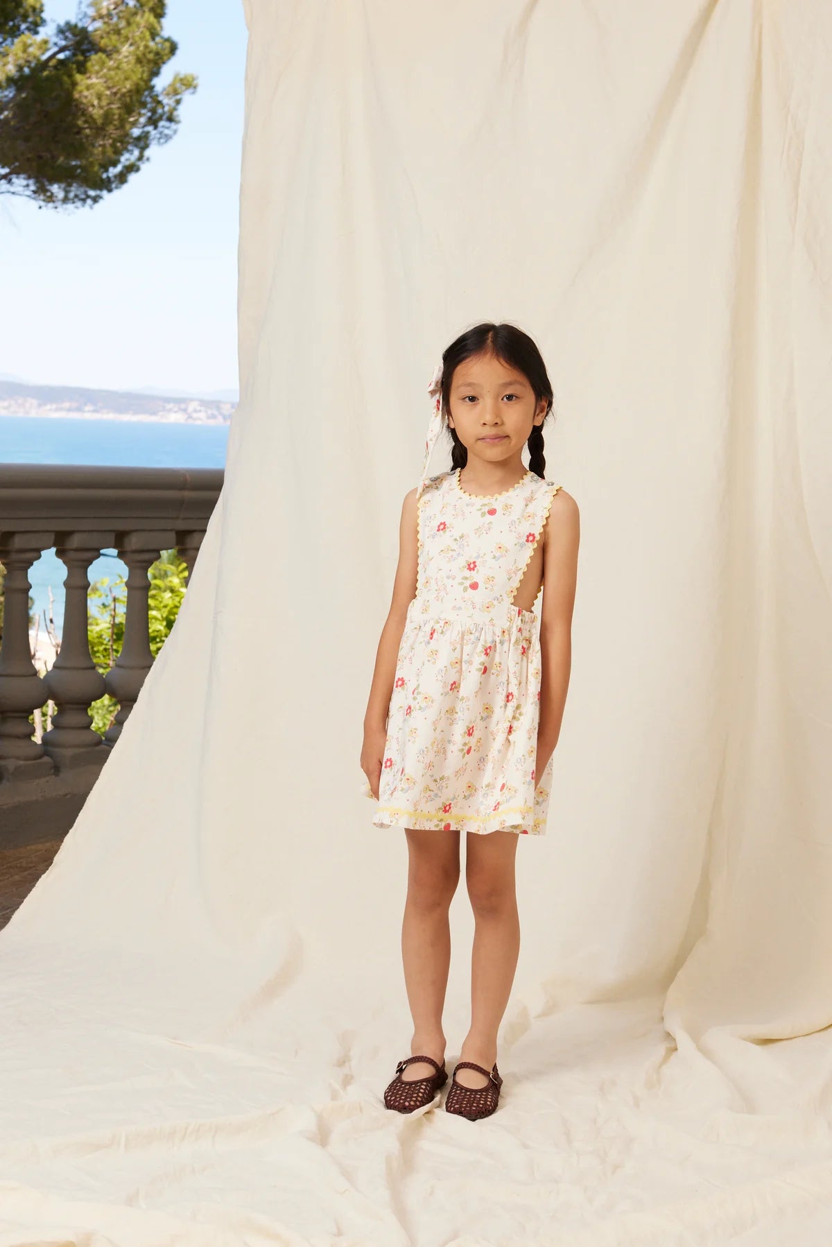 Annice Apron Dress, Strawberry Field