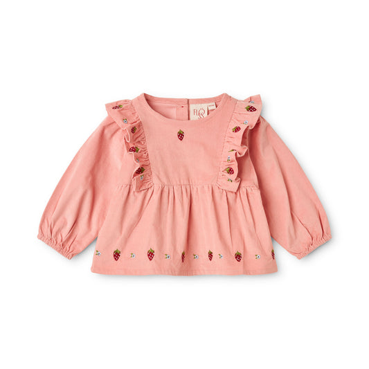 Belle Blouse, Warm Pink