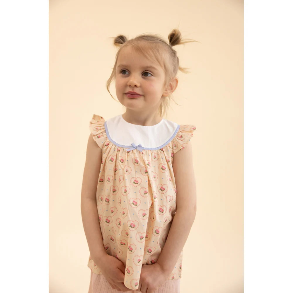 Berta Blouse, Rosy Heart