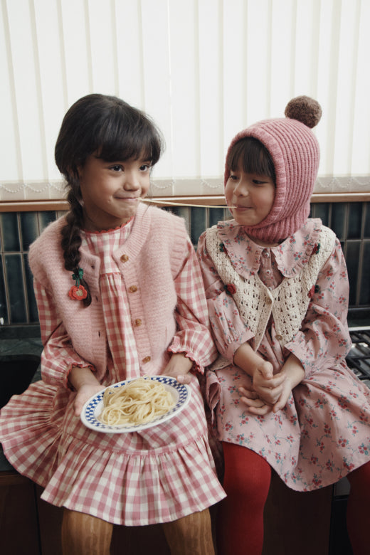 Emile et Ida Gingham Dress, Rose Pink