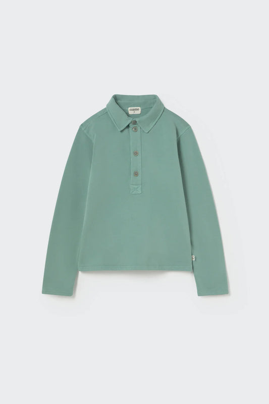 Soft Brushed Fleece Collar Sweatshirt, Arctic Blue