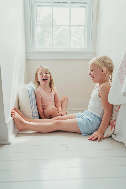 Everyday Shorts, Cornflower Blue Pointelle
