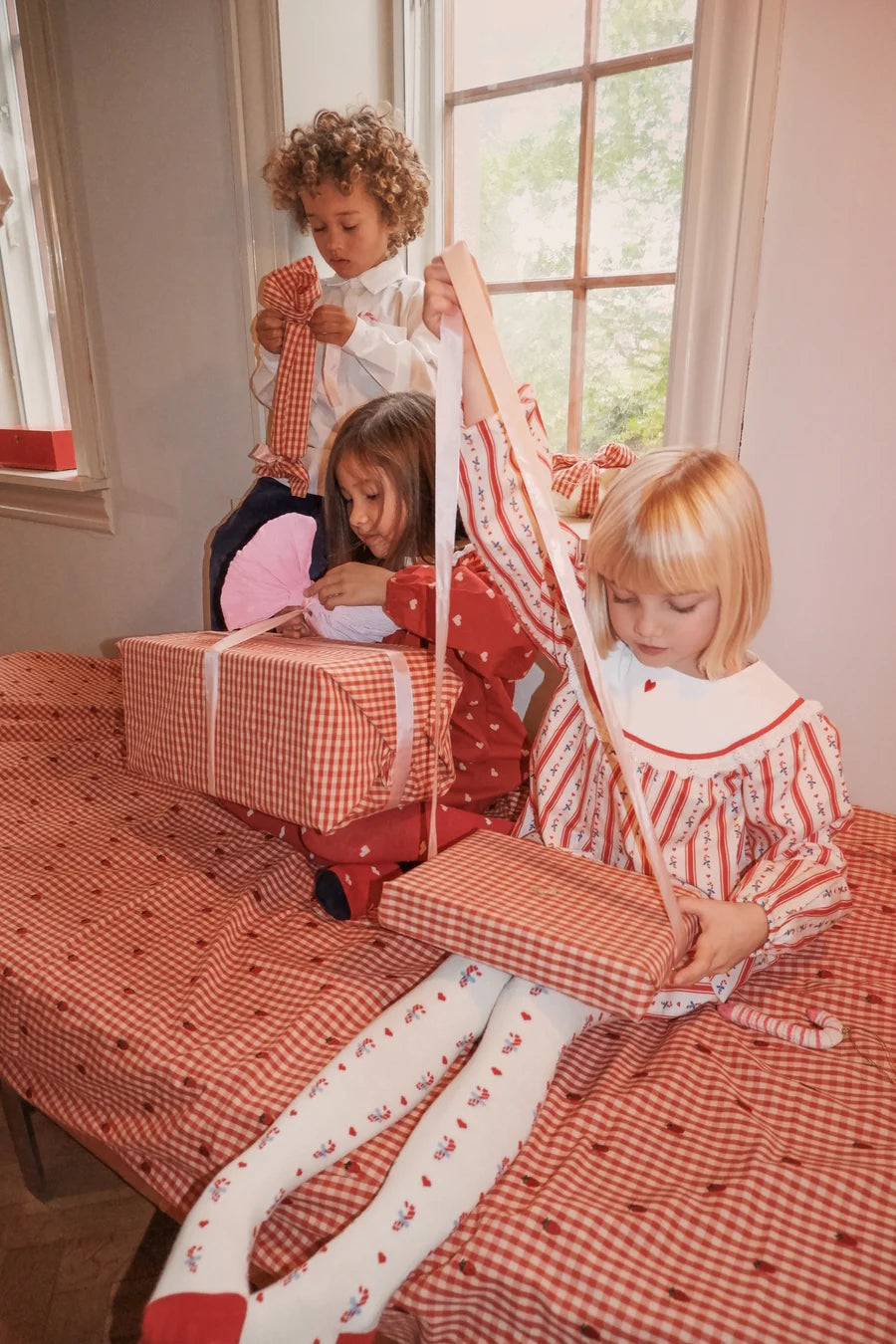 Noelle Dress, Holiday Stripe