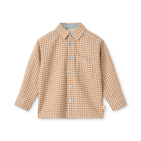 Ellis Shirt, Coffee Gingham