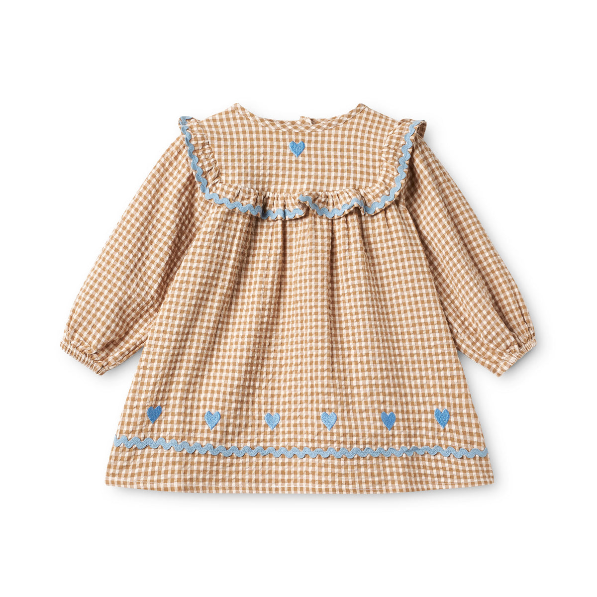 Ellis Dress, Coffee Gingham