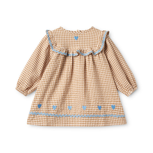 Ellis Dress, Coffee Gingham