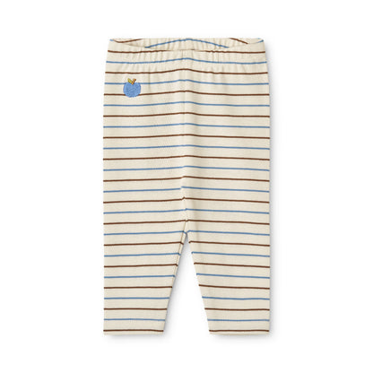 Emil Onesie and Pant Set, Brown-Blue Stripe