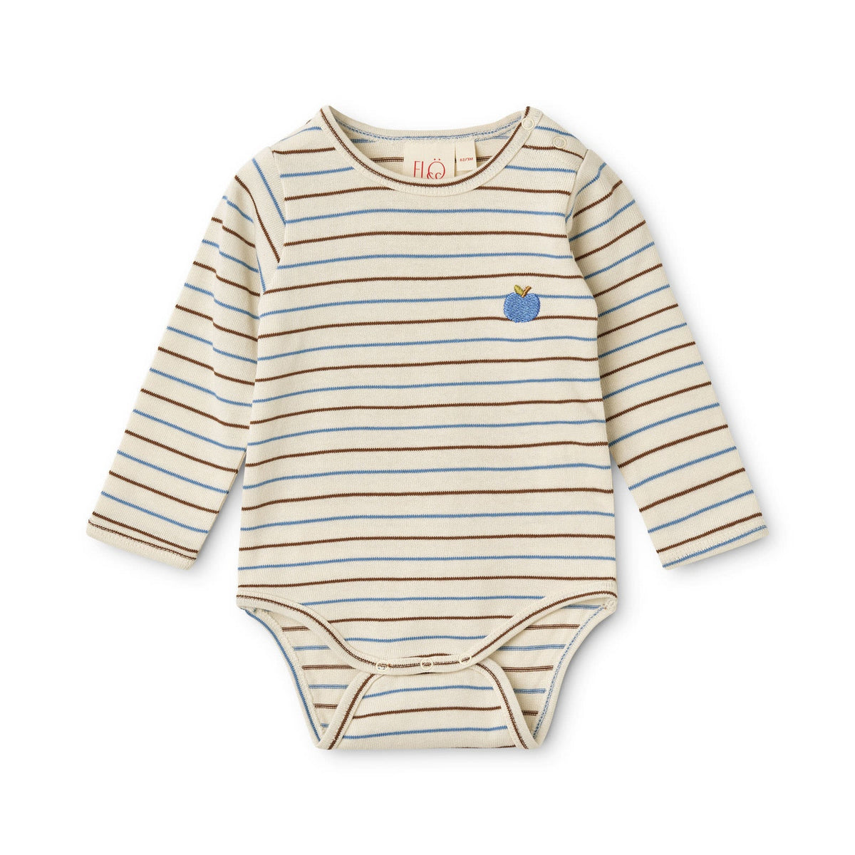 Emil Onesie and Pant Set, Brown-Blue Stripe