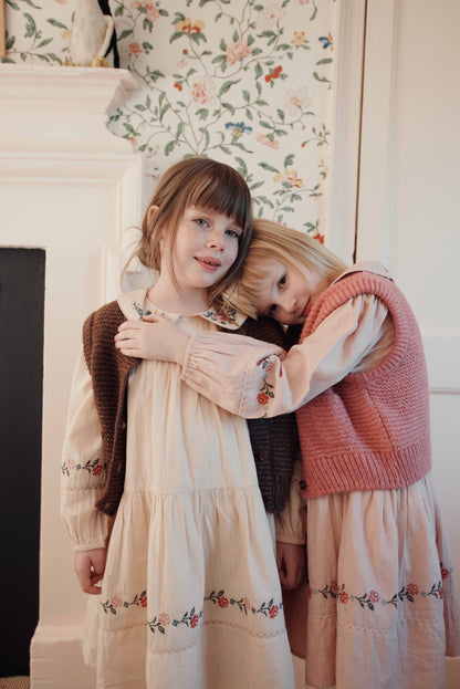 Sleeveless Cardigan, Blush