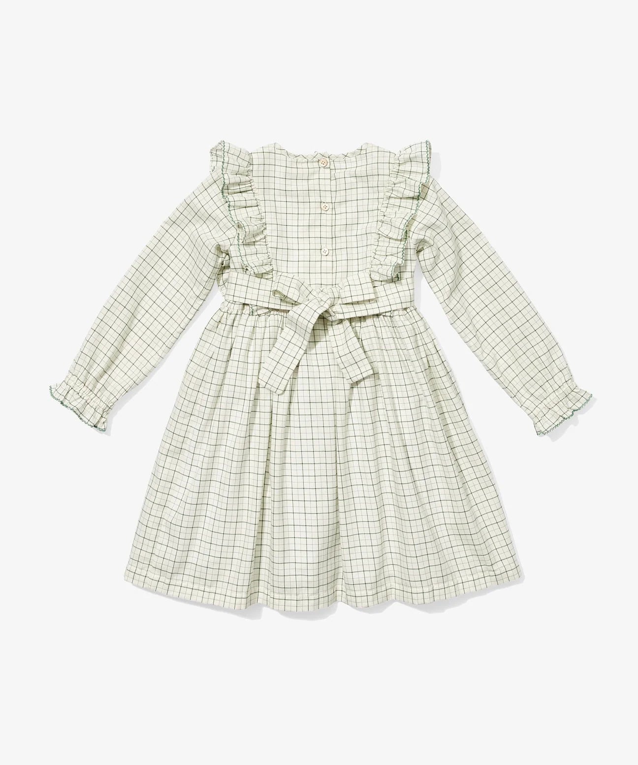 Emily Dress, Green Tattersall