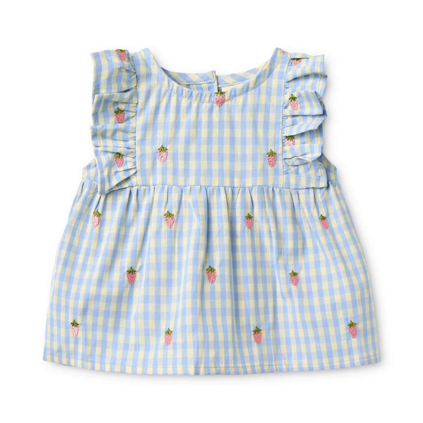 Millie SL Dress, Sky Berry Gingham