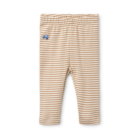 Fresa Leggings, Light Brown Stripe