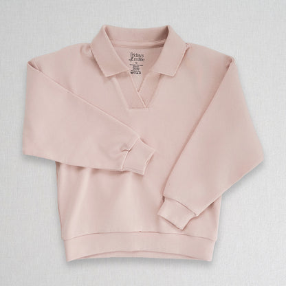 Scallop Collared Pullover, Misty Rose