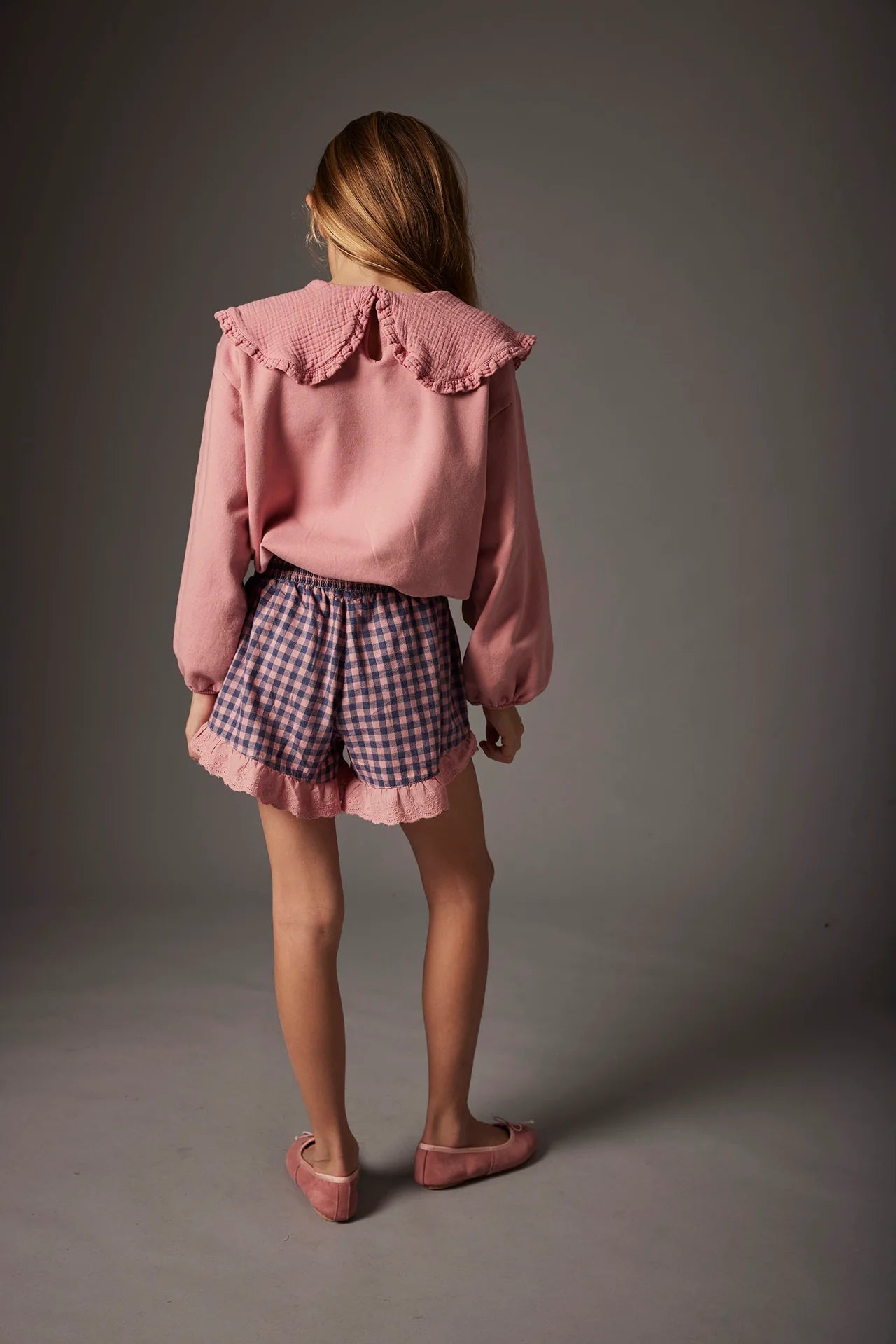 Organic Cotton Fleece Puffed Sweatshirt, Rose Tea